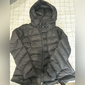 Patagonia Women’s Jacket Large Duck Down Puffer Coat Packable Hood Quilted Black